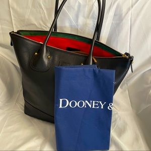 Dooney and Burke Black Florentine Tulip Shopper